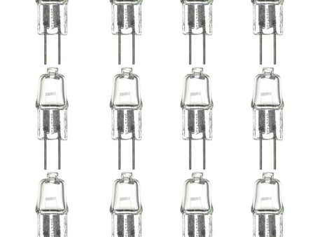 12Pk - Sunlite 20w 3200K T2.5 Clear Halogen Single Ended 24v G4 Bi-Pin Base Bulb For Cheap