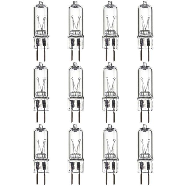 12Pk - Sunlite 50w 120v T3.5 Single Ended GY6.35 Base Clear 3200K Halogen Bulb For Cheap