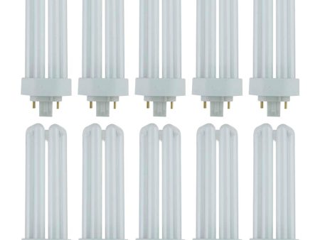 10Pk - Sunlite 32w 6500K PLD 4-Pin Triple U-Shaped Twin Tube GX24Q-3 Base Bulb Online now