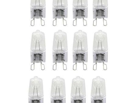 12Pk - Sunlite 40w 120v T3.5 Bi-Pin G9 Base Dimmable Clear 3200K Natural White Online Hot Sale