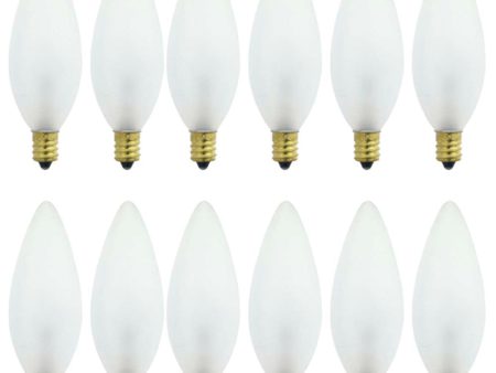 12Pk - Sunlite 15W Incandescent Petite Chandelier E12 Base Dimmable Frosted Bulb Online