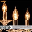 12Pk - Sunlite 25W Incandescent Flame Tip Petite Chandelier E12 Base Clear Bulb For Discount