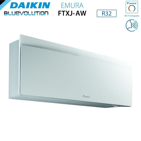 Climatizzatore Condizionatore Daikin Bluevolution Quadri Split Inverter serie EMURA WHITE III 7+9+9+12 con 4MXM80N R-32 Wi-Fi Integrato 7000+9000+9000+12000 Colore Bianco  - Garanzia Italiana Online