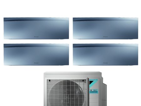 Climatizzatore Condizionatore Daikin Bluevolution Quadri Split Inverter serie EMURA SILVER III 7+7+7+15 con 4MXM80N R-32 Wi-Fi Integrato 7000+7000+7000+15000 Colore Argento  - Garanzia Italiana Online now