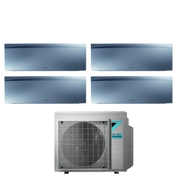 Climatizzatore Condizionatore Daikin Bluevolution Quadri Split Inverter serie EMURA SILVER III 7+7+7+15 con 4MXM80N R-32 Wi-Fi Integrato 7000+7000+7000+15000 Colore Argento  - Garanzia Italiana Online now