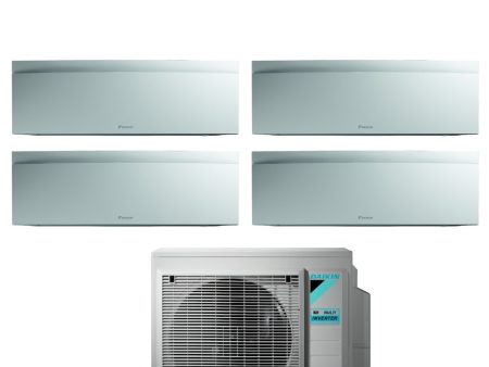 Climatizzatore Condizionatore Daikin Bluevolution Quadri Split Inverter serie EMURA WHITE III 7+9+12+15 con 4MXM80N R-32 Wi-Fi Integrato 7000+9000+12000+15000 Colore Bianco  - Garanzia Italiana on Sale