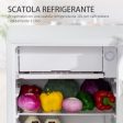 EasyComfort Frigo Portatile da 91L con Termostato Regolabile, Scaffali a Parete, Ripiani e un Cassetto, in Metallo e Plastica, 47.5x44.2x84cm, Bianco Online now