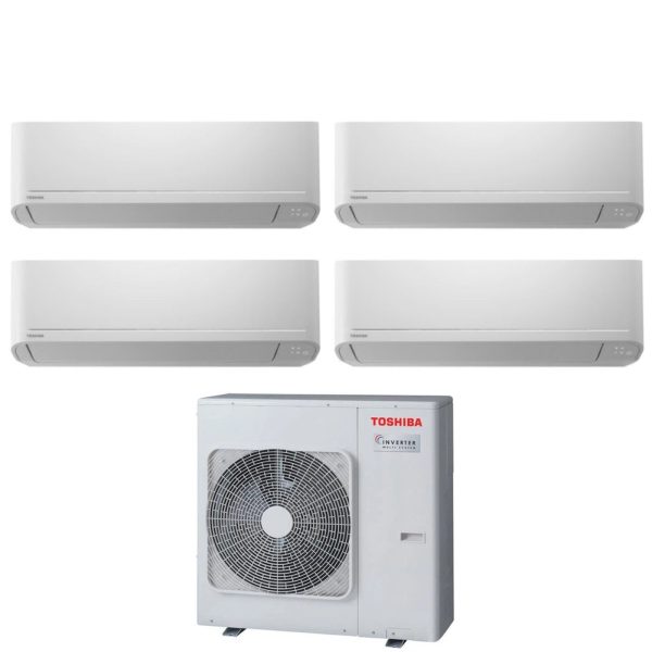 Climatizzatore Condizionatore Toshiba Quadri Split Inverter serie SEIYA 10+10+10+13 (9+9+9+12) RAS-4M27U2AVG-E R-32 Wi-Fi Optional 10000+10000+10000+13000 (9000+9000+9000+12000) Supply