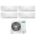 Climatizzatore Condizionatore Hisense Quadri Split Inverter serie BIO AIR 9+9+12+12 con 4AMW105U4RAA R-32 Wi-Fi Integrato 9000+9000+12000+12000 Supply