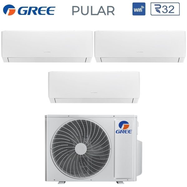 Climatizzatore Condizionatore Gree Quadri Split Inverter serie PULAR 7+7+7+9 con GWHD(28)NK6OO R-32 Wi-Fi Integrato 7000+7000+7000+9000 For Sale