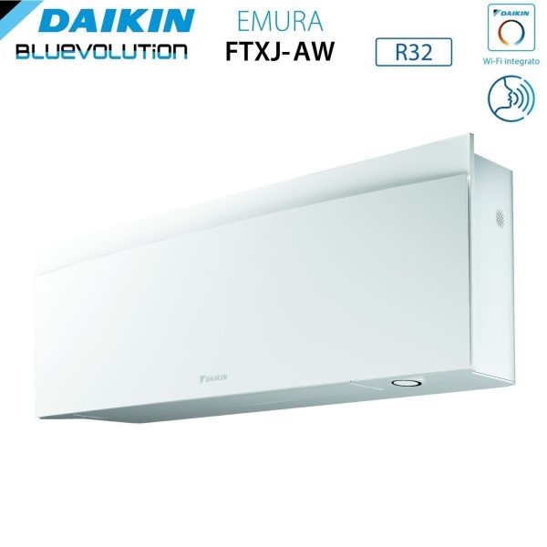 Climatizzatore Condizionatore Daikin Bluevolution Quadri Split Inverter serie EMURA WHITE III 7+9+9+12 con 4MXM80N R-32 Wi-Fi Integrato 7000+9000+9000+12000 Colore Bianco  - Garanzia Italiana Online