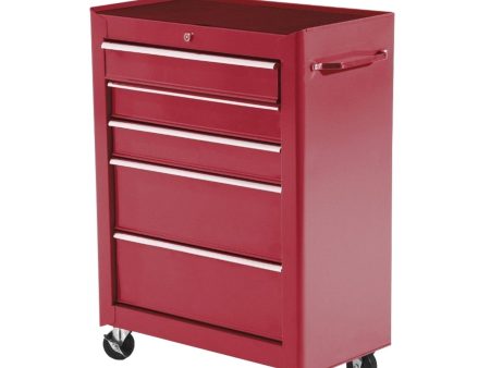 EASYCOMFORT Carrello Porta Utensili Attrezzi con Cassettiera Rosso 61.5 x 33 x 85cm Fashion