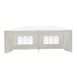 EASYCOMFORT Gazebo da Esterno Impermeabile  in Acciaio e PE con Pannelli Rimovibili, Bianco, 3x6m For Discount