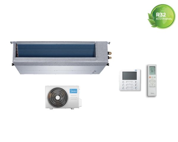 Climatizzatore Condizionatore Canalizzato Canalizzabile Midea Inverter 30000 btu R-32 MTI-30HWFNX con comando cablato e infrarossi R-32 Wi-Fi Optional Sale