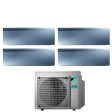 Climatizzatore Condizionatore Daikin Bluevolution Quadri Split Inverter serie EMURA SILVER III 9+9+12+18 con 4MXM80N R-32 Wi-Fi Integrato 9000+9000+12000+18000 Colore Argento  - Garanzia Italiana Discount