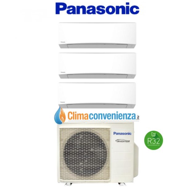 Climatizzatore Condizionatore Panasonic Trial Split  Serie TZ 7+7+7 con CU-3Z52TBE R-32 Wi-Fi Optional 7000+7000+7000 Online Hot Sale