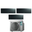 Climatizzatore Condizionatore Daikin Bluevolution Trial Split Inverter serie EMURA BLACK III 9+12+12 con 3MXM68N R-32 Wi-Fi Integrato 9000+12000+12000 Colore Nero - Garanzia Italiana Hot on Sale