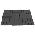 Easycomfort Set 9 Mattonelle a Incastro per Terrazzo, Piastrelle per pavimenti (30x30x2cm) in PP Antiscivolo, Area: 0.81 mq Nero For Discount