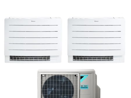 Climatizzatore Condizionatore Daikin a Pavimento Dual Split serie PERFERA FVXM-A 7+7 con 2MXM40A R-32 Wi-Fi Integrato 7000+7000 Con Telecomando ad Infrarossi Incluso Garanzia Italiana Online