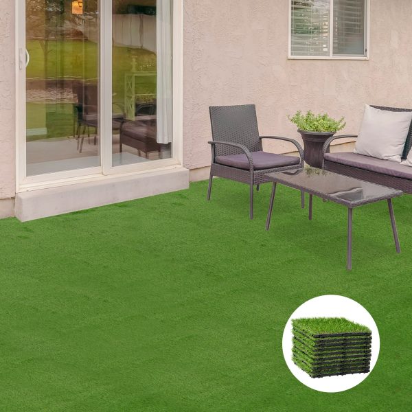 EasyComfort Prato Sintetico per Giardino Set di 10pz Erba Finta Artificiale Esterno Supply