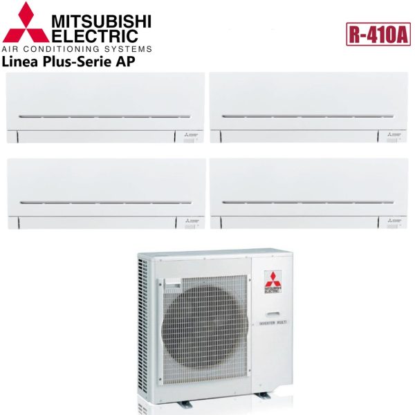 Climatizzatore Condizionatore Mitsubishi Electric Quadri Split Inverter Serie AP 7+9+9+18 con MXZ-4E83VA R-410 Wi-Fi Optional 7000+9000+9000+18000 Cheap