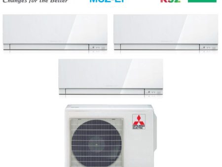 Climatizzatore Condizionatore Mitsubishi Electric Trial Split Inverter serie KIRIGAMINE ZEN WHITE MSZ-EF 7+9+12 con MXZ-3F54VF R-32 Wi-Fi Integrato Colore Bianco 7000+9000+12000 Online Sale