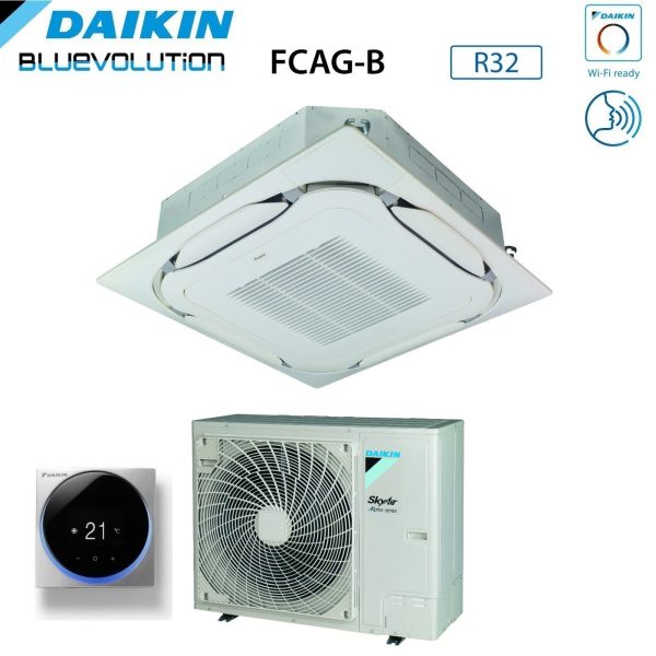 Climatizzatore Condizionatore Daikin Bluevolution a Cassetta Round Flow 24000 BTU FCAG71B + RZAG71NY1 Trifase R-32 Wi-Fi Optional Con Griglia Standard Inclusa Online now