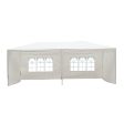 EASYCOMFORT Gazebo da Esterno Impermeabile  in Acciaio e PE con Pannelli Rimovibili, Bianco, 3x6m For Discount