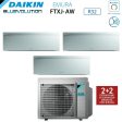 Climatizzatore Condizionatore Daikin Bluevolution Trial Split Inverter serie EMURA WHITE III 7+7+18 con 3MXM52N R-32 Wi-Fi Integrato 7000+7000+18000 Colore Bianco Opaco - Garanzia Italiana Fashion