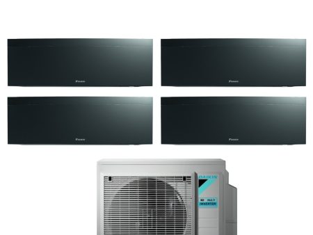 Climatizzatore Condizionatore Daikin Bluevolution Quadri Split Inverter serie EMURA BLACK III 9+9+12+15 con 4MXM80N R-32 Wi-Fi Integrato 9000+9000+12000+15000 Colore Nero  - Garanzia Italiana on Sale