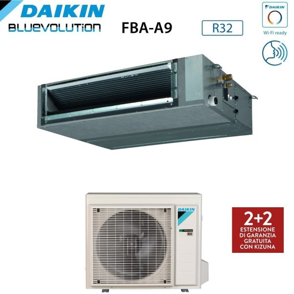 Climatizzatore Condizionatore Daikin Bluevolution Canalizzato Media Prevalenza 12000 Btu FBA35A Monofase R-32 Wi-Fi Optional - Garanzia Italiana Supply