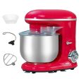 EASYCOMFORT Impastatrice Planetaria a 6 Velocità da 1200W, Ciotola Acciaio Inox 5.5l, 1 Gancio e 2 Fruste Sale