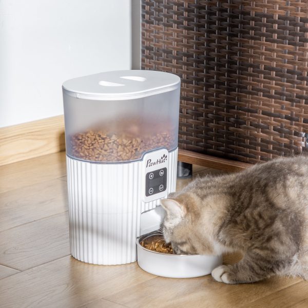 EASYCOMFORT Distributore Automatico Cibo Gatti e Cani con Ciotola e Timer, 1-6 Pasti al Giorno, 20.5x25x28cm Supply