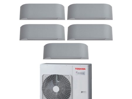 Climatizzatore Condizionatore Toshiba Penta Split Inverter serie HAORI 10+10+13+13+13 (9+9+12+12+12) RAS-5M34U2AVG-E R-32 Wi-Fi Integrato 10000+10000+13000+13000+13000 (9000+9000+12000+12000+12000) Grigio Chiaro Cheap