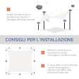 Easycomfort Tenda a Vela Parasole Rettangolare Tenda da Sole Protezione Raggi UV in PE 4 x 6m, Crema Discount