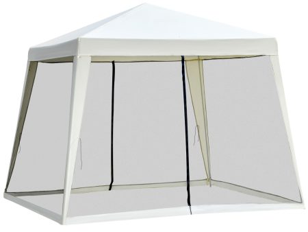 Easycomfort Gazebo Impermeabile con Zanzariere da Giardino Esterno Tendone in Poliestere 3 x 3 x 2.45 m Beige Online