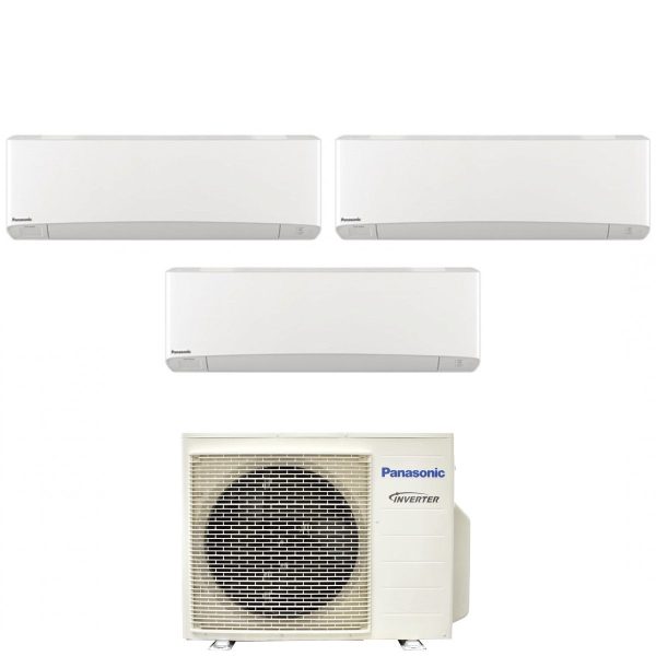 Climatizzatore Condizionatore Panasonic Trial Split Inverter serie ETHEREA WHITE 7+9+12 con CU-3Z52TBE R-32 Wi-Fi Integrato Colore Bianco 7000+9000+12000 Online now