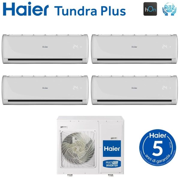 Climatizzatore Condizionatore Haier Quadri Split Inverter serie TUNDRA PLUS 7+12+12+12 con 4U75S2SR3FA R-32 Wi-Fi Integrato 7000+12000+12000+12000 on Sale