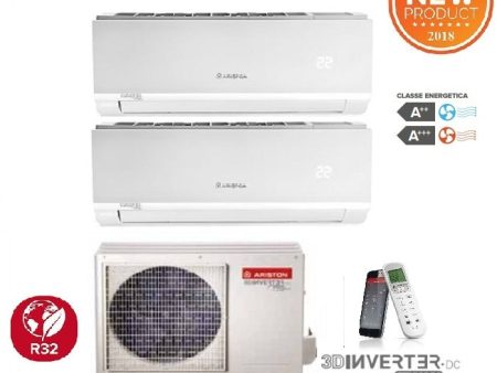 CLIMATIZZATORE CONDIZIONATORE ARISTON DUAL SPLIT INVERTER serie KIOS 9+12 con DUAL 50 XD0-O R-32 Wi-Fi OPTIONAL 9000+12000 btu Sale