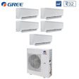 Climatizzatore Condizionatore Gree Penta Split Inverter serie BORA PLUS 9+9+9+12+12 con GWHD(42)NK6LO R-32 Wi-Fi Optional 9000+9000+9000+12000+12000 For Discount