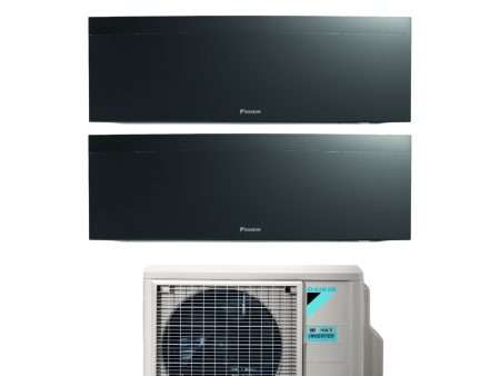 Climatizzatore Condizionatore Daikin Bluevolution Dual Split Inverter serie EMURA BLACK III 9+15 con 2MXM68N R-32 Wi-Fi Integrato 9000+15000 Colore Nero - Garanzia Italiana Online now