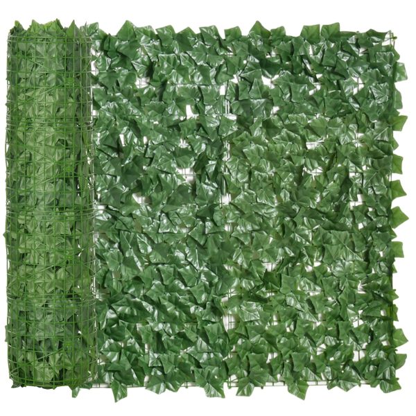 Easycomfort Rotolo di Siepe Artificiale per Balcone e Giardino in PE Anti-UV, Siepe Finta con Foglie Verde Scuro 300x100cm Hot on Sale