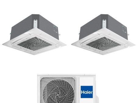 Climatizzatore Condizionatore Haier Dual Split Cassetta 620 9+9 con 2U50S2SM1FA R-32 Wi-Fi integrato 9000+9000 con Griglia Inclusa Cheap