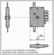 Serratura Atra Dierre D.M. chiusura triplice da applicare con scrocco e 4 catenacci Entrata 60 mm Mano Sinistra Art. 6112.1.SE IN SCATOLA Sale