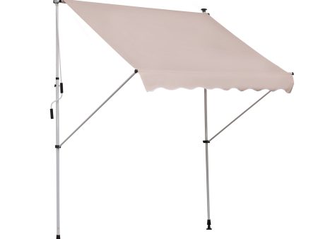 Easycomfort Tenda da Sole 2x1.5 m per Esterno a Rullo con Manovella e Angolazione Regolabile, Beige For Sale