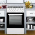 Beko Cucina a Gas 4 Fuochi Forno Elettrico Larghezza Per Profondità 50x50 Cm Con Coperchio Colore Silver CSS42014FS 54 Litri For Cheap