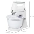 EASYCOMFORT Impastatrice Planetaria Mixer Elettrico a Mano 6 Velocità, Ciotola 3.4L For Cheap