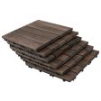 Easycomfort Piastrelle per Esterni Pavimento in Legno, Set 27 Pezzi Montaggio a Incastro, 30x30x2.5 cm For Sale