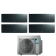 Climatizzatore Condizionatore Daikin Bluevolution Quadri Split Inverter serie EMURA BLACK III 7+7+9+15 con 4MXM68N R-32 Wi-Fi Integrato 7000+7000+9000+15000 Colore Nero  - Garanzia Italiana Online Hot Sale