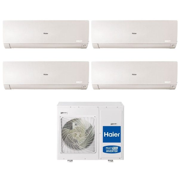 Climatizzatore Condizionatore Haier Quadri Split Inverter serie FLEXIS PLUS WHITE 7+7+9+18 con 4U75S2SR3FA R-32 Wi-Fi Integrato Colore Bianco 7000+7000+9000+18000 Online